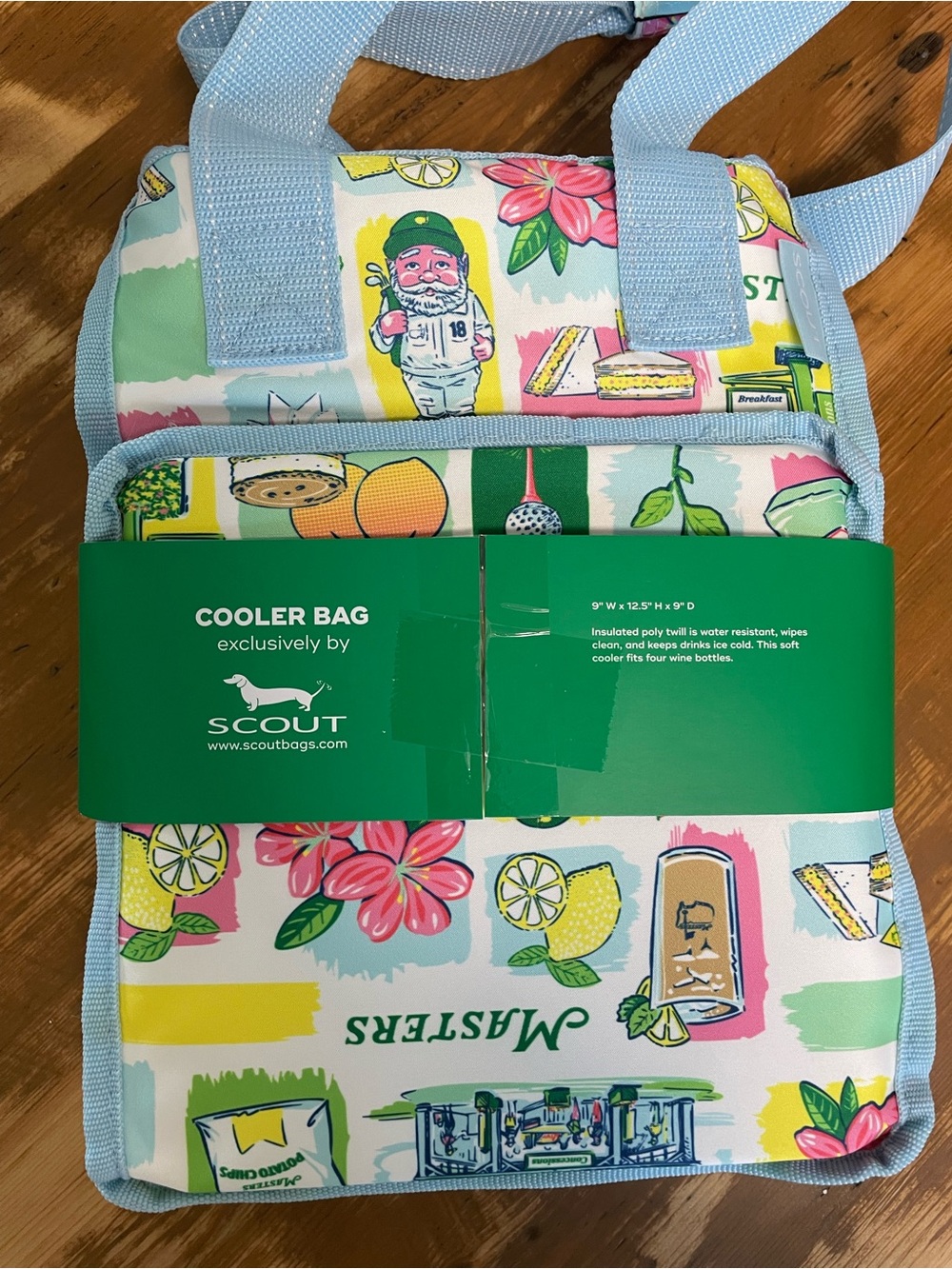 NWT Masters Tournament Insulated Lunch Bag - Pastel Floral & Golf Print - Picture 6 of 10